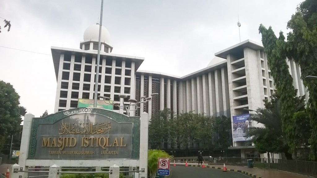 Exterior of Grand Istiqlal Mosque in Jakarta