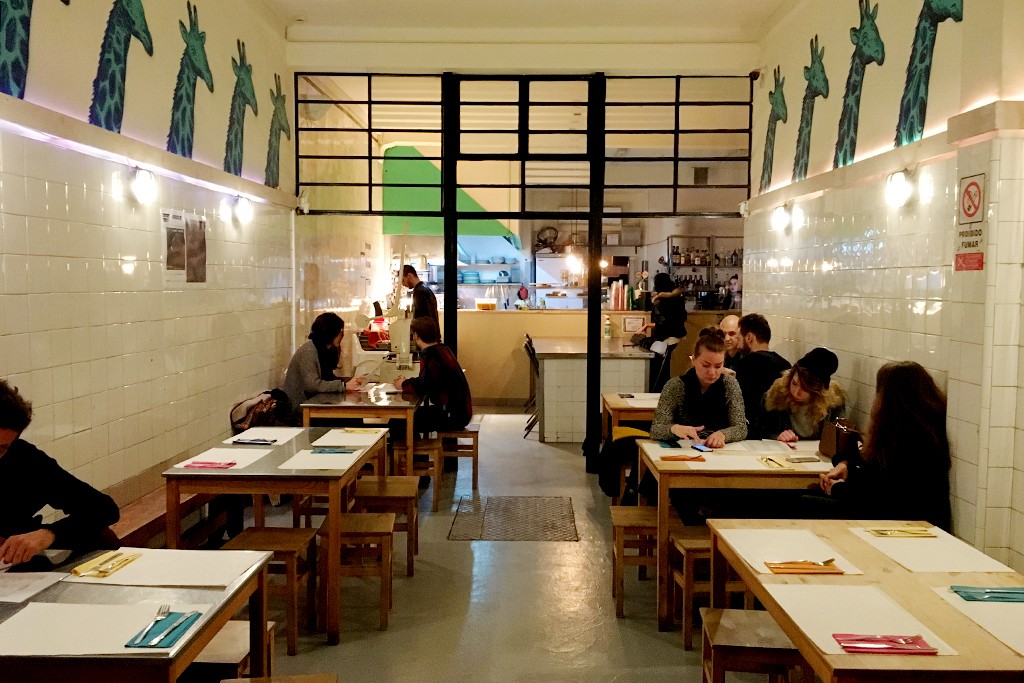 interior of a restaurant in Lisbon