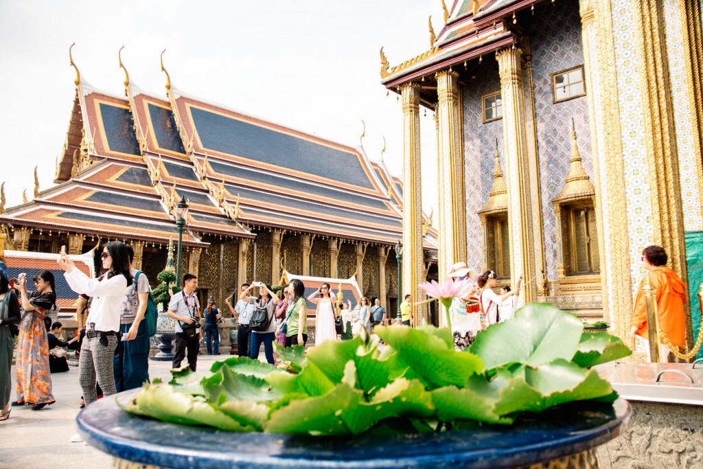 The vibrant colours of the Grand Palace