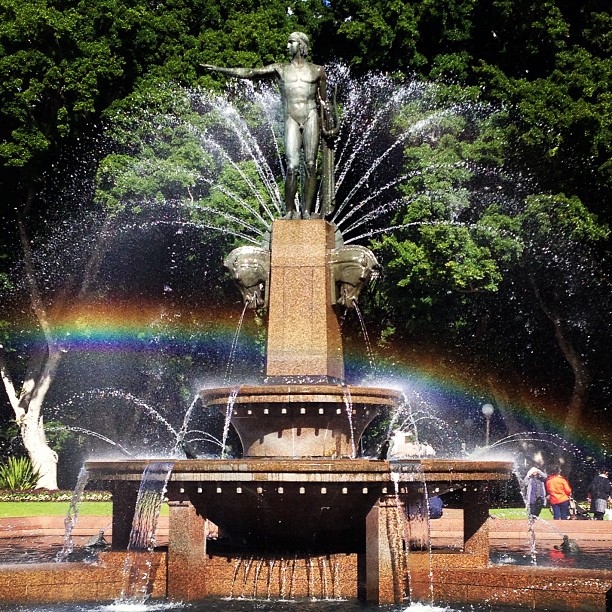 Sydney Fountain Rainbow