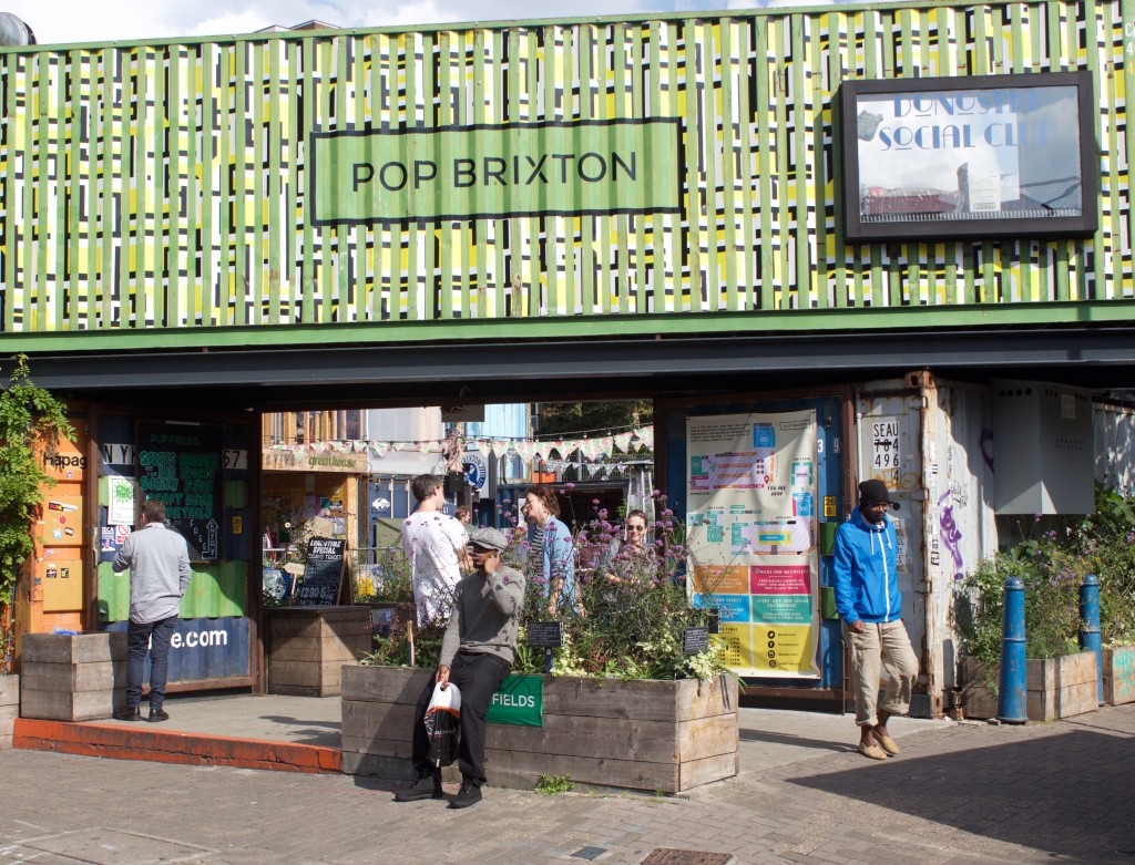 exterior of a market in Brixton, UK